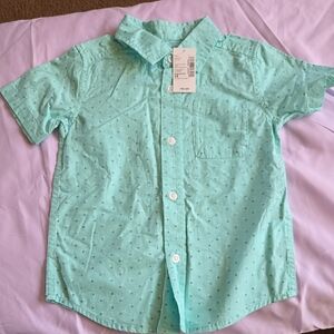 Blue Button Down Shirt with Classic Collar